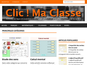 'clicmaclasse.fr' screenshot