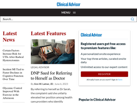 'clinicaladvisor.com' screenshot