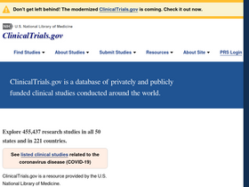 'clinicaltrials.gov' screenshot