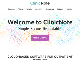 'clinicnote.com' screenshot