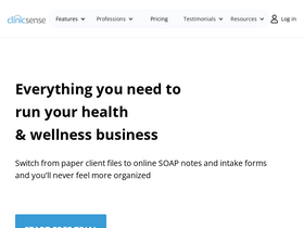 'clinicsense.com' screenshot