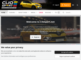 'cliosport.net' screenshot
