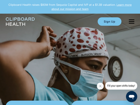'clipboardhealth.com' screenshot