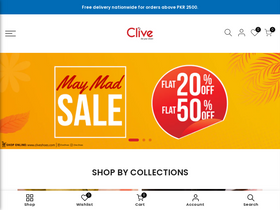 'cliveshoes.com' screenshot