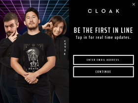 'cloakbrand.com' screenshot