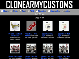 'clonearmycustoms.com' screenshot