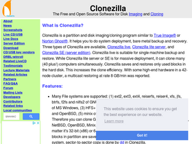 'clonezilla.org' screenshot