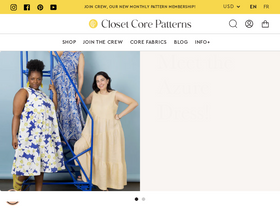 'closetcorepatterns.com' screenshot