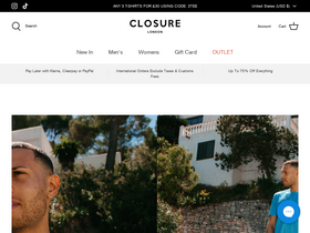 'closurelondon.com' screenshot