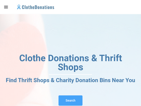 'clothedonations.com' screenshot