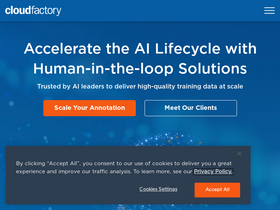 'cloudfactory.com' screenshot