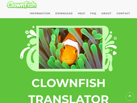 'clownfish-translator.com' screenshot