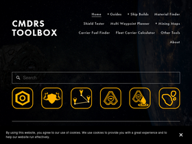 'cmdrs-toolbox.com' screenshot