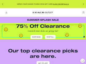 'coachoutlet.com' screenshot
