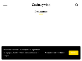 'cocinayvino.com' screenshot