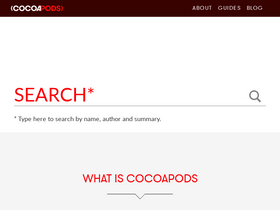 'cocoapods.org' screenshot