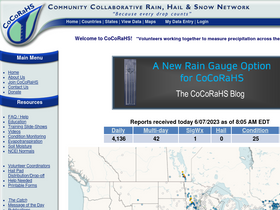'cocorahs.org' screenshot