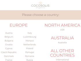 'cocosolis.com' screenshot