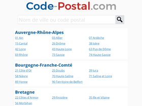'code-postal.com' screenshot