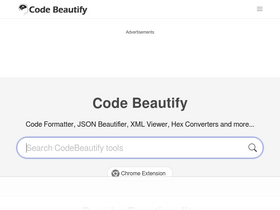 'codebeautify.org' screenshot