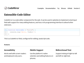 'codemirror.net' screenshot