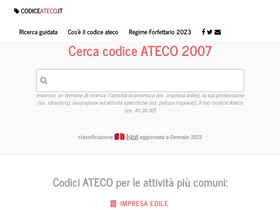 'codiceateco.it' screenshot