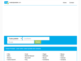 'coduripostale.com' screenshot
