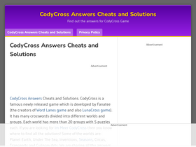 'codycrossanswers.net' screenshot