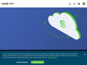 'cohesity.com' screenshot