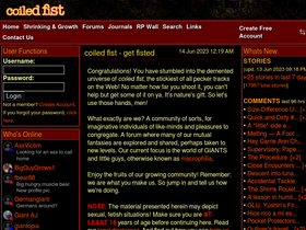 'coiledfist.org' screenshot