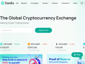 'coinex.com' screenshot