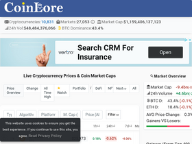 'coinlore.com' screenshot
