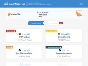 'coinmarketcal.com' screenshot