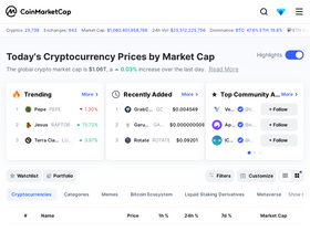 'coinmarketcap.com' screenshot
