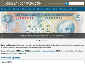 'coinsandcanada.com' screenshot