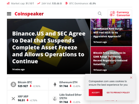 'coinspeaker.com' screenshot