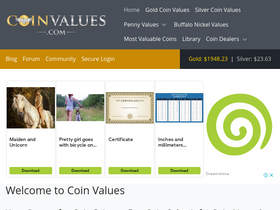 'coinvalues.com' screenshot