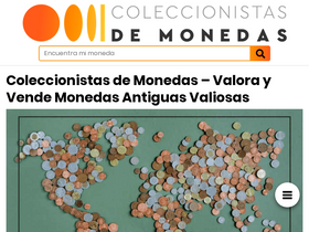 'coleccionistasdemonedas.com' screenshot