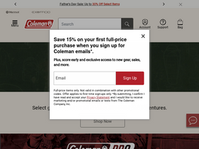 'coleman.com' screenshot