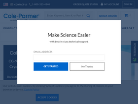 'coleparmer.com' screenshot