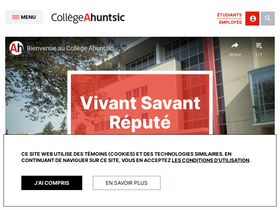 'collegeahuntsic.qc.ca' screenshot
