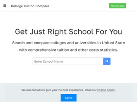 'collegetuitioncompare.com' screenshot
