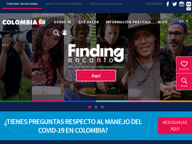 'colombia.travel' screenshot