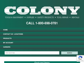 'colonyhardware.com' screenshot