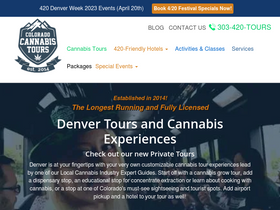 'coloradocannabistours.com' screenshot
