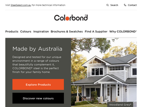 'colorbond.com' screenshot