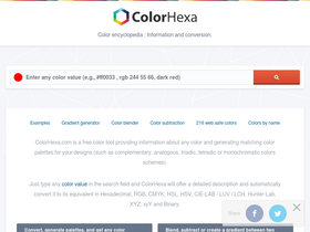 'colorhexa.com' screenshot