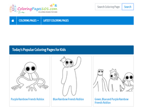 'coloringpages101.com' screenshot