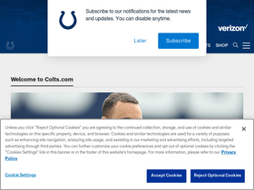 'colts.com' screenshot