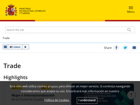 'comercio.gob.es' screenshot